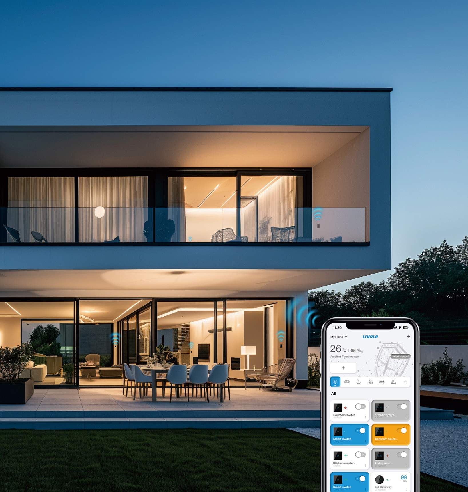 interrupteur tactile livolo design verre